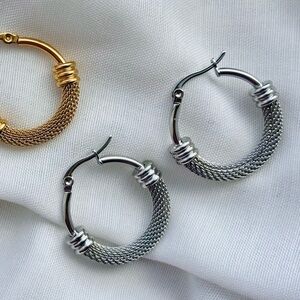 316L Stainless Steel Hoops, SILVER ONLY